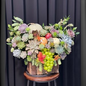 Giỏ Hoa Trái Cây Quà Tặng Mix Sen Đá – Món Quà Tri Ân Đầy Thành Ý Dành Tặng Thầy Cô Giáo