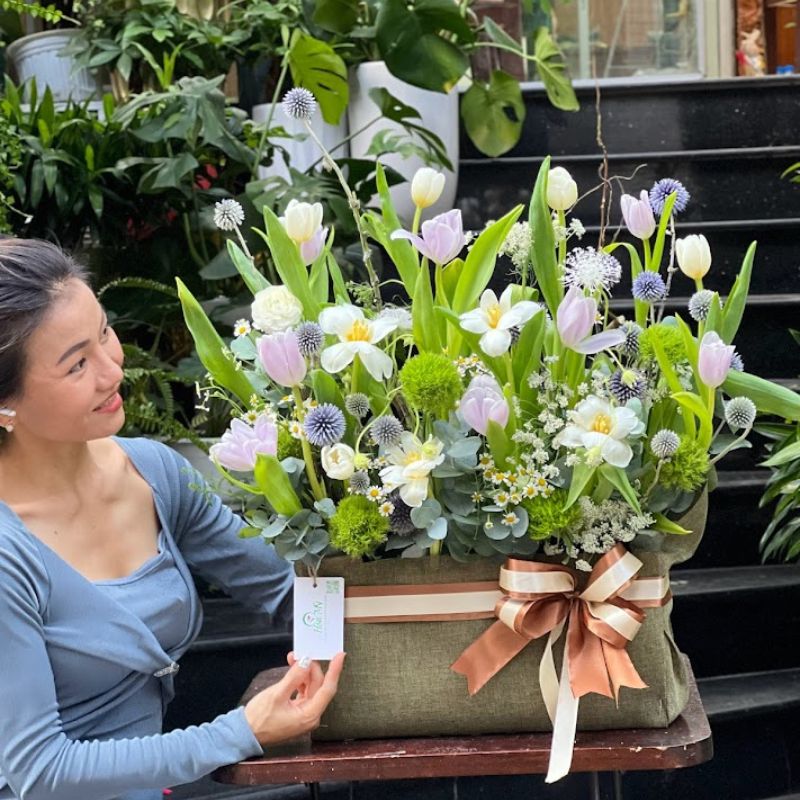 lẵng hoa tulip đẹp lẵng hoa tulip đẹp